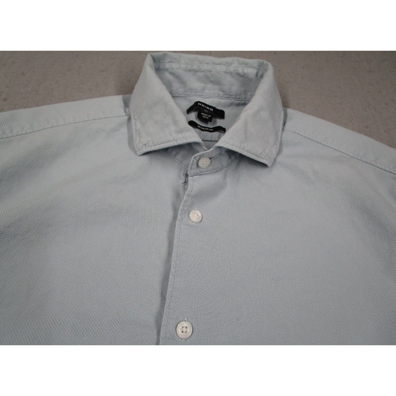 Reiss Reiss Shirt Mens Extra Large Blue Regular Fit Button Up Long Sleeve Casual Work Size US XL / EU 56 / 4 - 2 Thumbnail