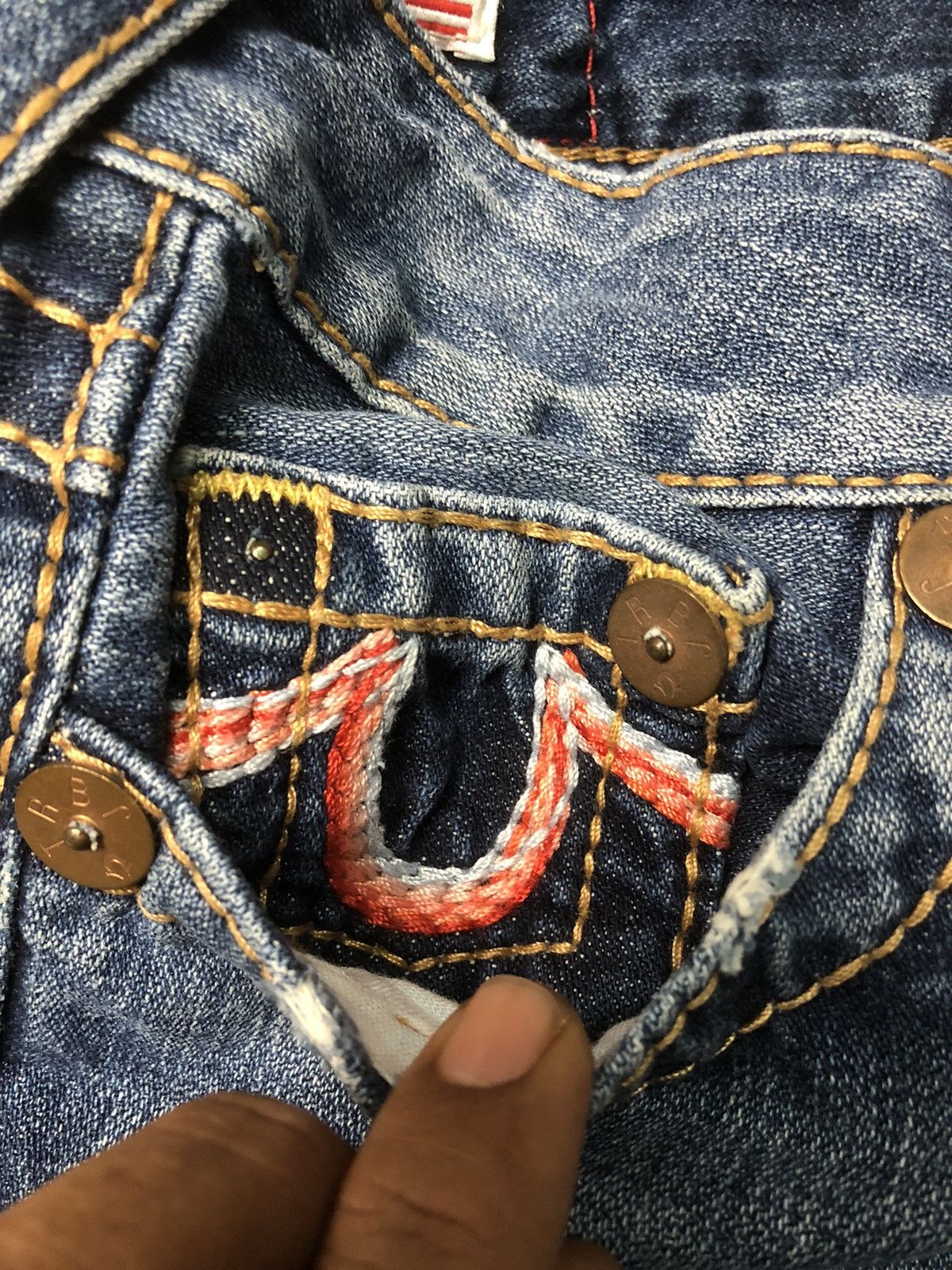 Japanese Brand × True Religion × Vintage Vintage Faded Blue True Religion Ella Rainbow Flare Jeans Size 30" / US 8 / IT 44 - 15 Thumbnail