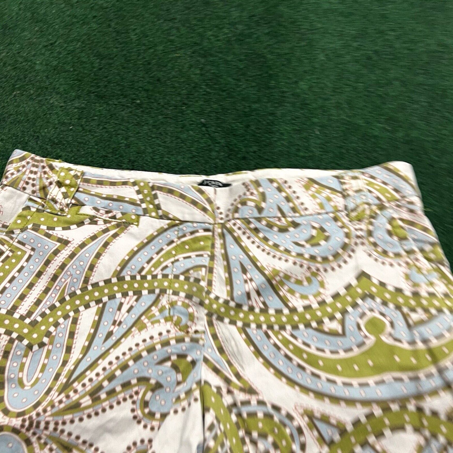 J.Crew J. Crew Chino Shorts Green Paisley Print Size 8 Summer Outdoors Walking Size 30" / US 8 / IT 44 - 2 Thumbnail