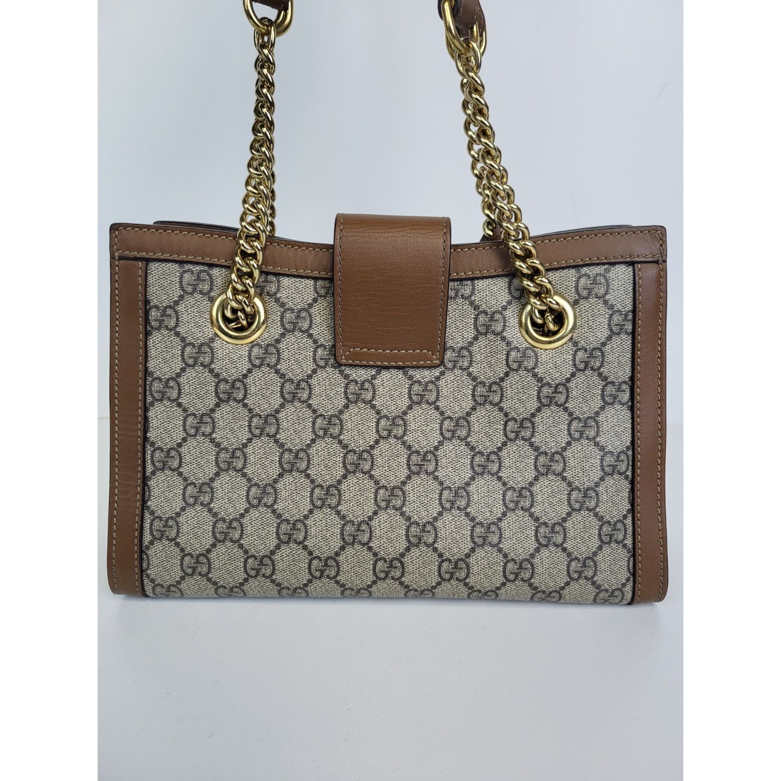 Gucci Gucci Padlock Shoulder Bag Small Brown Canvas Shoulder Bag Size ONE SIZE - 7 Thumbnail