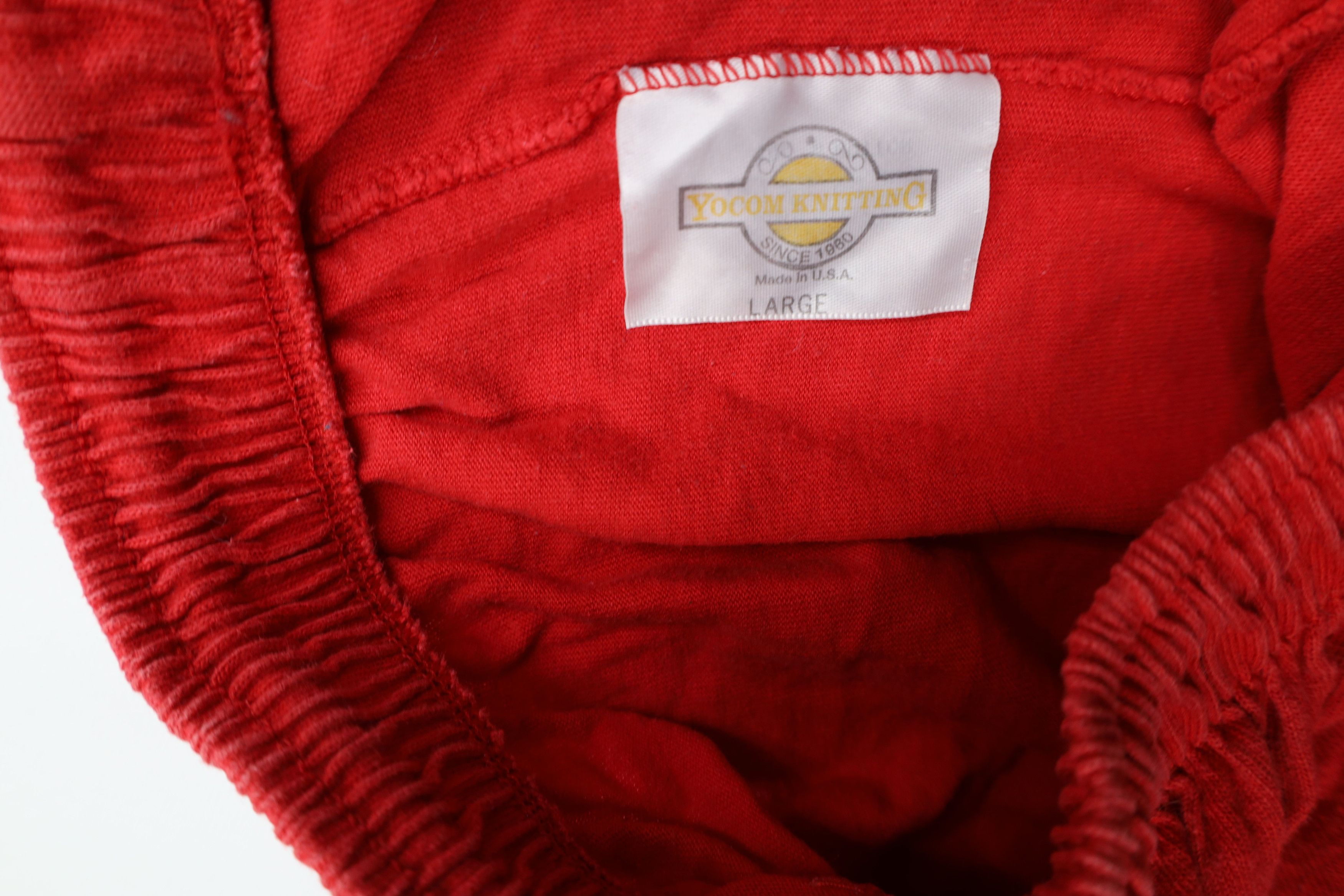 Vintage Vintage 90s University Above Knee Shorts Red Cotton USA Size US 34 / EU 50 - 8 Thumbnail