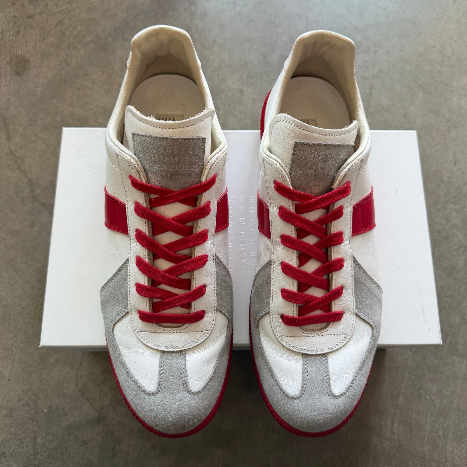 Maison Margiela Maison Margiela Gat Red White Leather Size US 13 / EU 46 - 4 Thumbnail