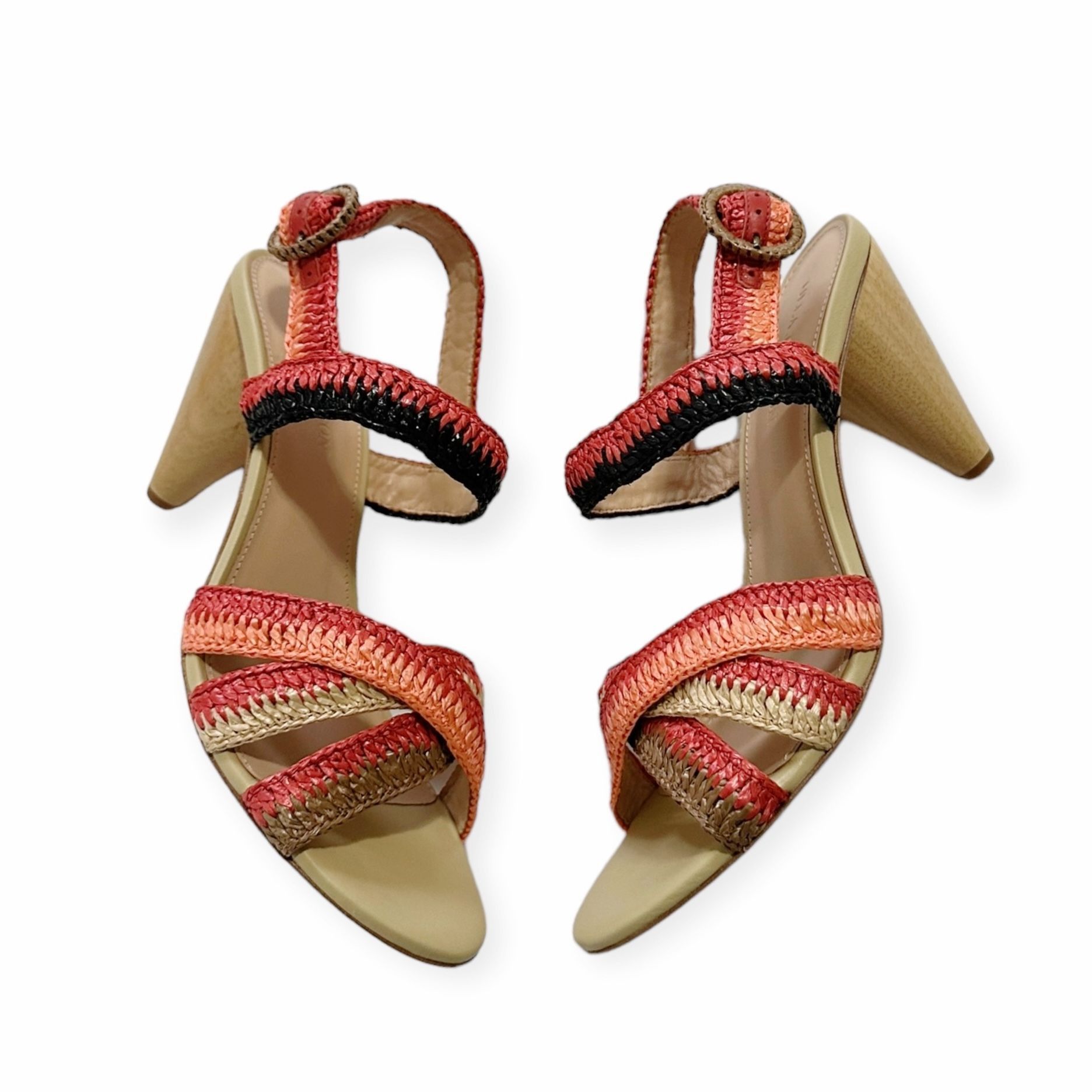 image of Ulla Johnson Della Heel Shoes In Poppy, Size 41 Eu, New In Box, Women's