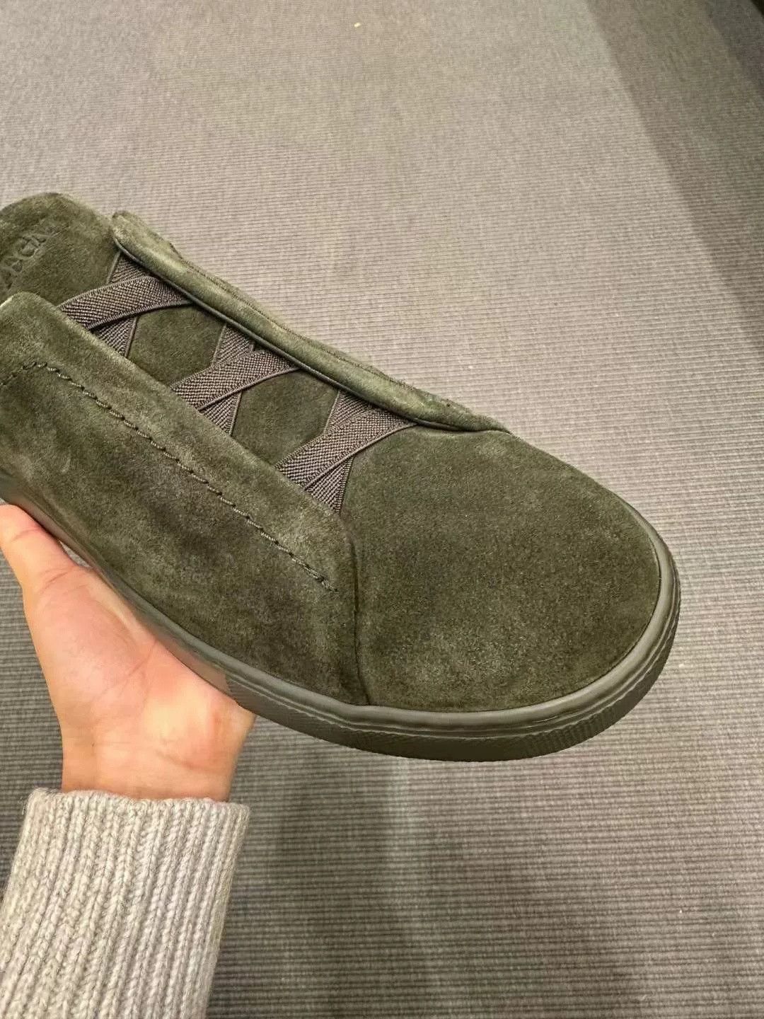 Ermenegildo Zegna Zegna Triple Stitch Dark Green Sneakers Size US 12 / EU 45 - 4 Thumbnail