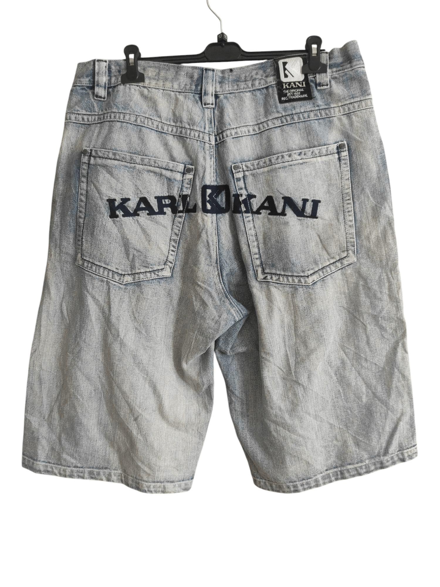 Karl Kani KARL KANI Hip Hop Baggy Denim Shorts Jeans 90s Size 38