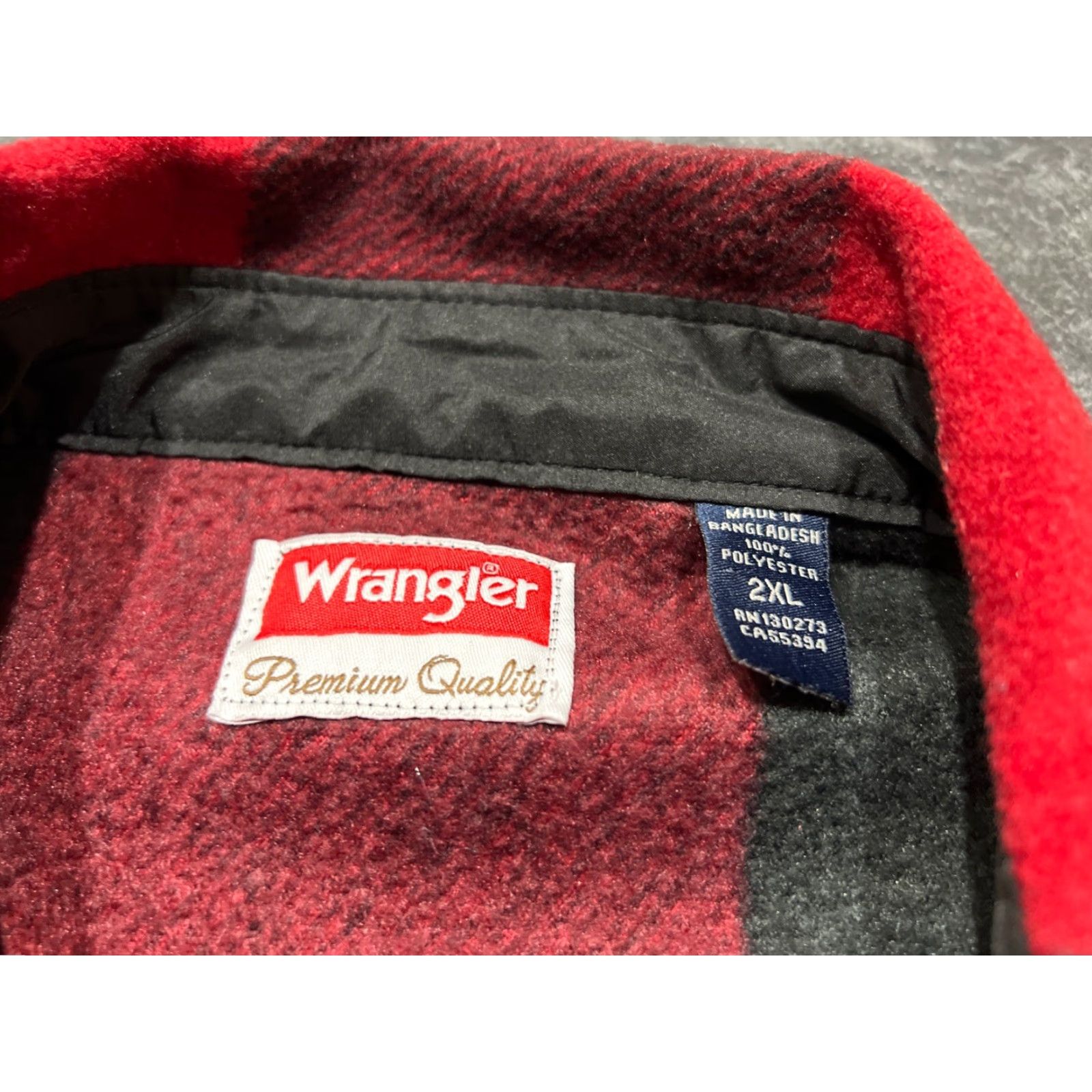 Wrangler Wrangler Mens Shirt 2XL Flannel Lumberjack Plaid Red Black Size US XXL / EU 58 / 5 - 7 Thumbnail