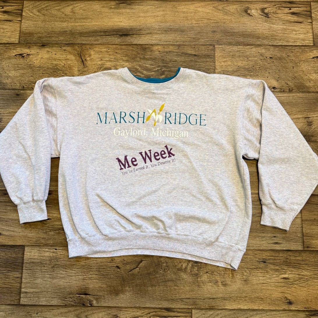 Vintage Vintage 80s Marsh Ridge Resort Me Week Crewneck Sweatshirt Size XL / US 12-14 / IT 48-50 - 1 Thumbnail