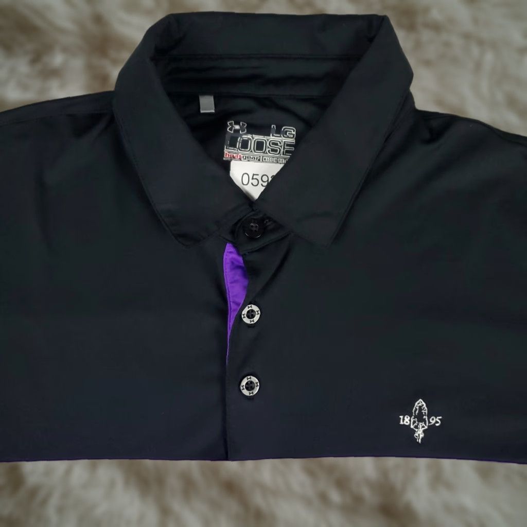 Under Armour Under Armour Polo Shirt Mens Large Purple Golf Casual Short Sleeve Size US L / EU 52-54 / 3 - 1 Thumbnail