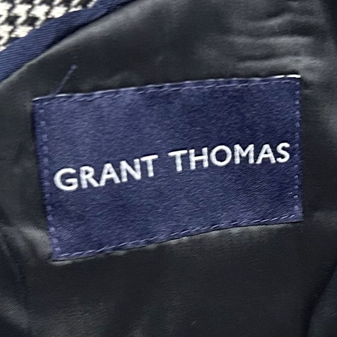 Vintage Grant Thomas Sport Coat 38R 100% Cashmere Houndstooth Two Button Lined Vented Size US XS / EU 42 / 0 - 3 Thumbnail