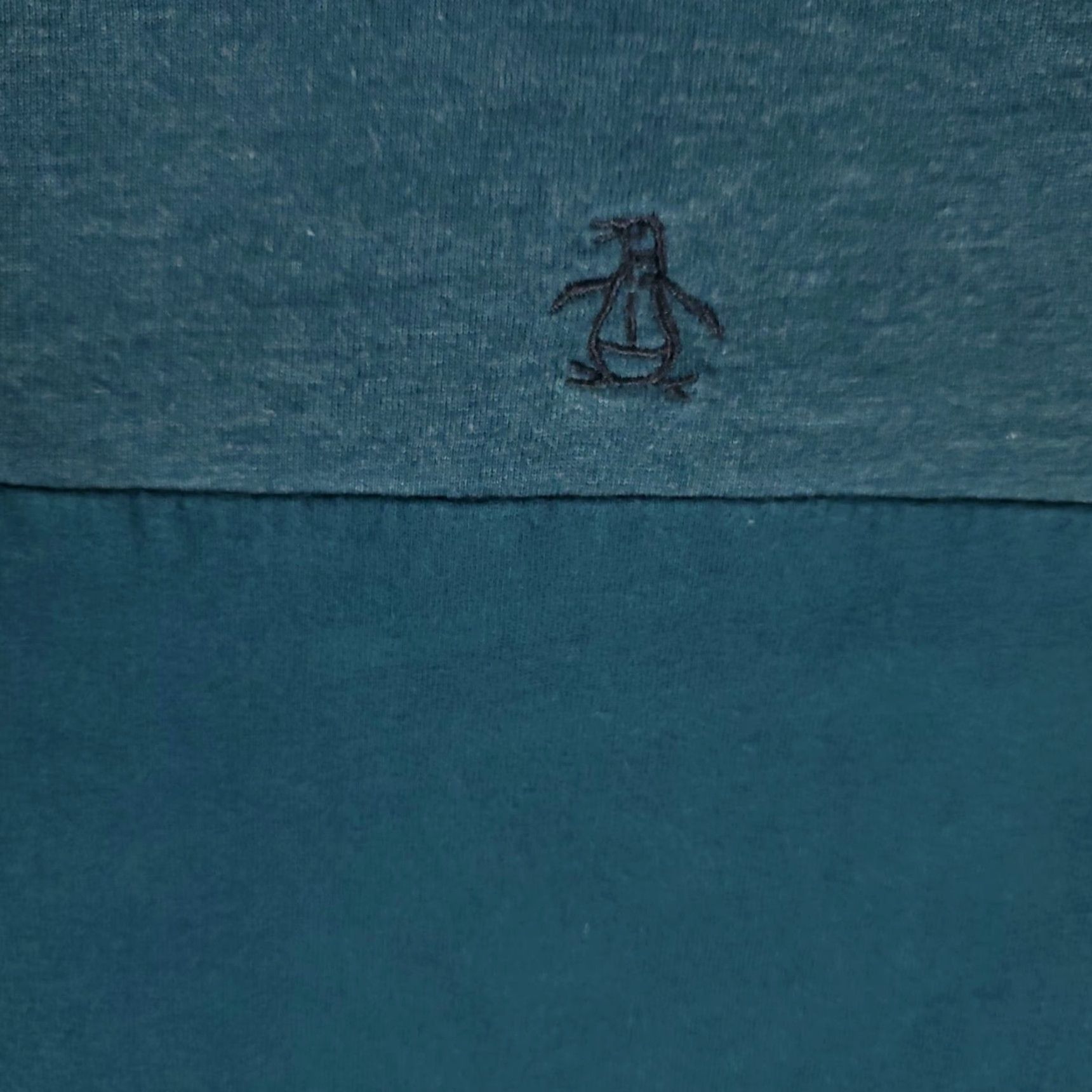 Vintage Penguin Polo Shirt Mens Medium Teal Solid Short Sleeve Slim Fit Activewear Size US M / EU 48-50 / 2 - 3 Thumbnail