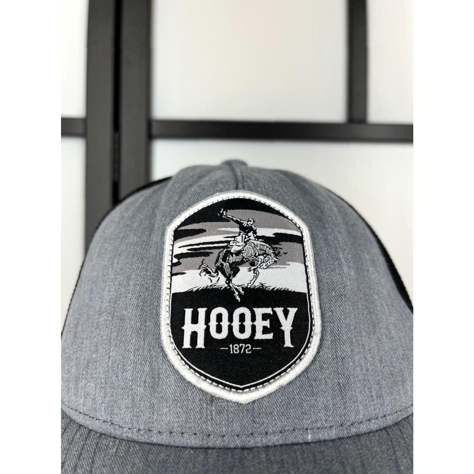 Vintage Hooey Hat Cap Fitted Adult Large Gray John Wayne Cattle Co Flexfit Western C Baseball Cap Mens Large Gray Western 90s style Size ONE SIZE - 2 Thumbnail
