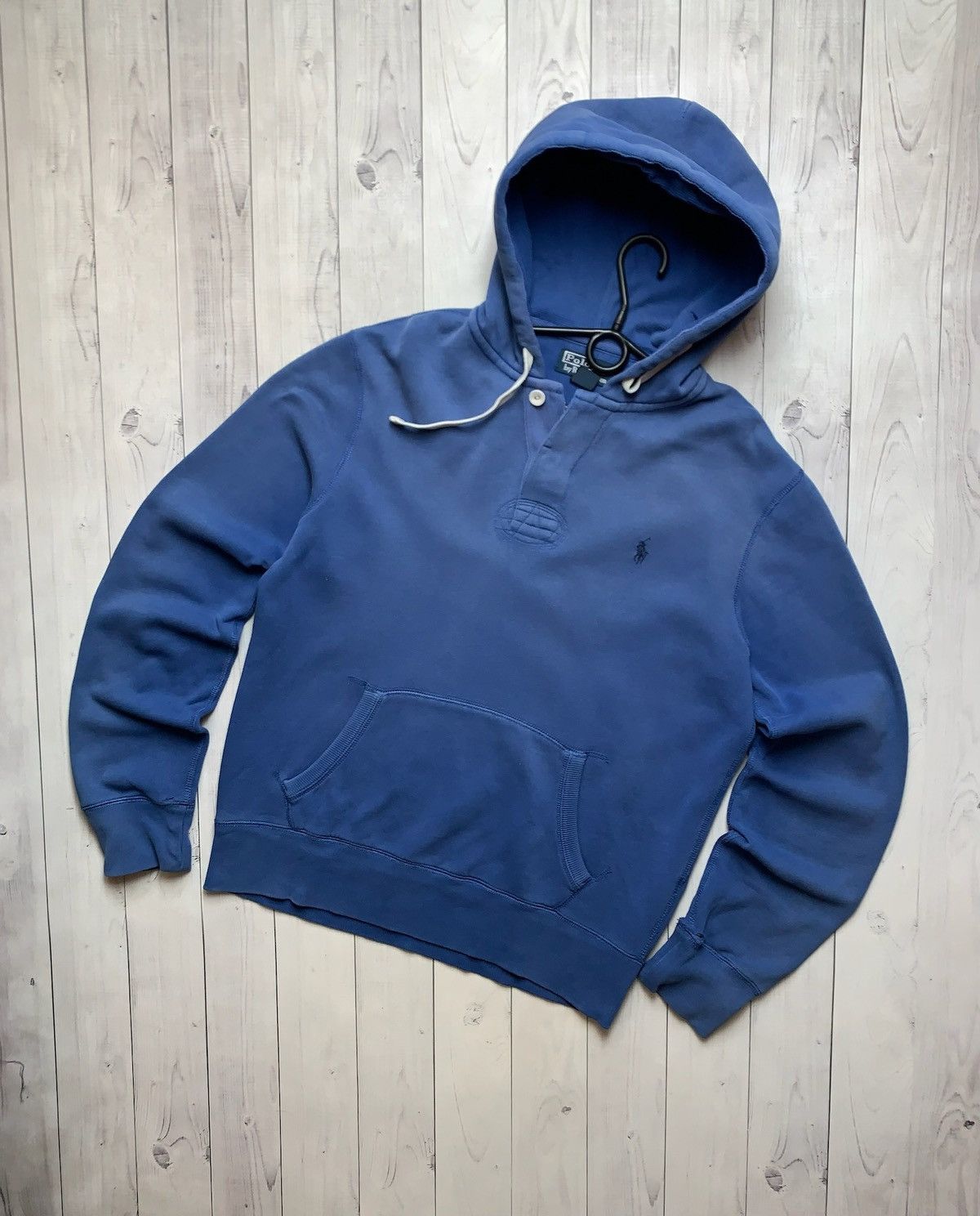 Polo Ralph Lauren × Vintage Vintage hoodie polo Ralph Lauren blue logo size M Size US M / EU 48-50 / 2 - 1 Thumbnail