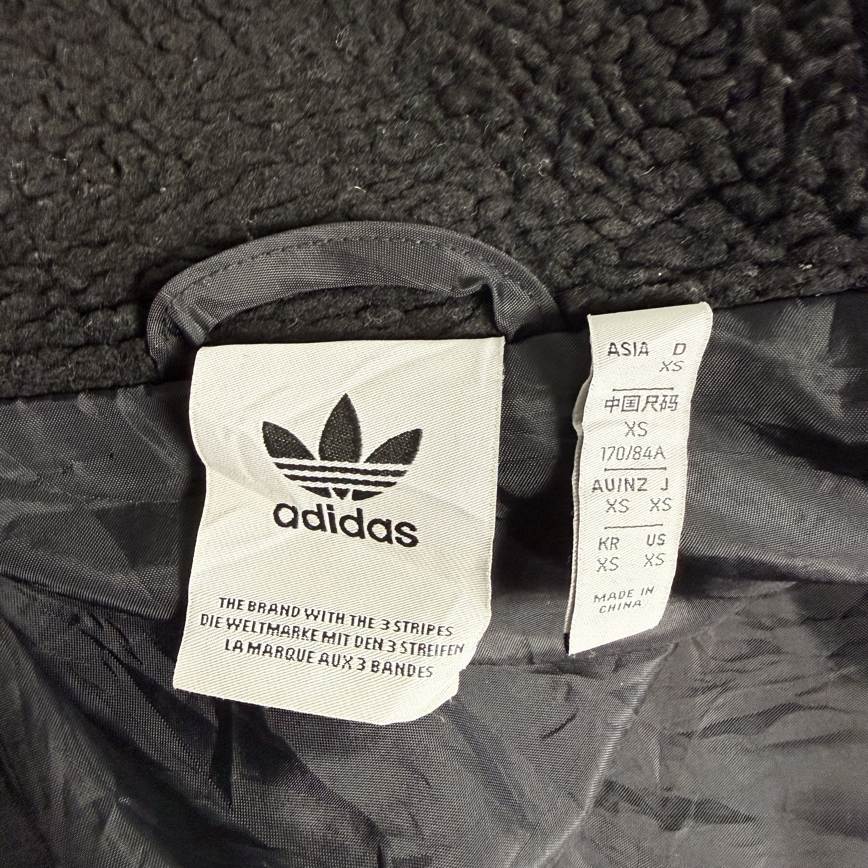 Adidas 🔥RARE🔥Vintage Adidas Trefoil Spell Out Sherpa Jacket Size US XS / EU 42 / 0 - 7 Thumbnail