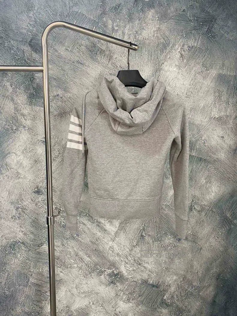 Thom Browne Thom Browne Classic Striped Zip-Up Hoodie Sweatshirt - Gre Size XS / US 0-2 / IT 36-38 - 2 Thumbnail