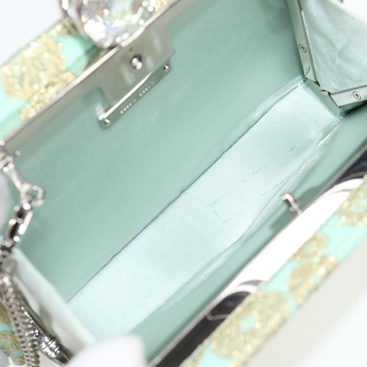 Miu Miu Miu Miu Cotton Chain Shoulder Bag Light Blue Size ONE SIZE - 6 Thumbnail
