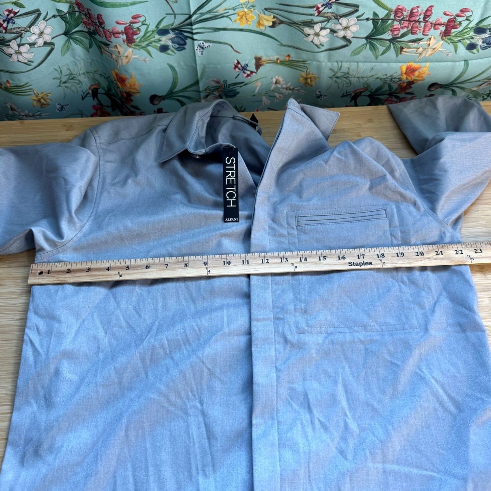 Alfani Alfani Mens M Casual Grey HT Long Sleeve Button Up Shirt Jacket Size US M / EU 48-50 / 2 - 5 Thumbnail
