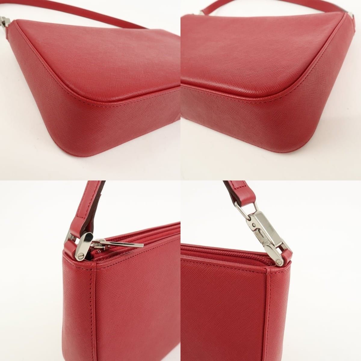 Burberry Burberry Saffiano Shoulder Bag Red Size ONE SIZE - 5 Thumbnail