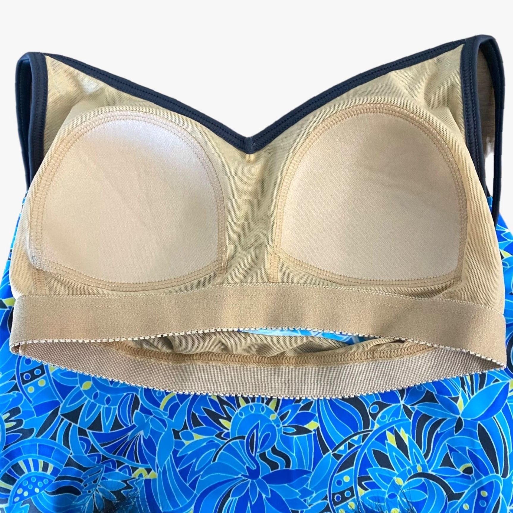 Vintage L.L. Bean Tankini Top Women Adult Size 4 Blue Floral UPF-50 Beach Swim Top Womens Size S / US 4 / IT 40 - 7 Thumbnail