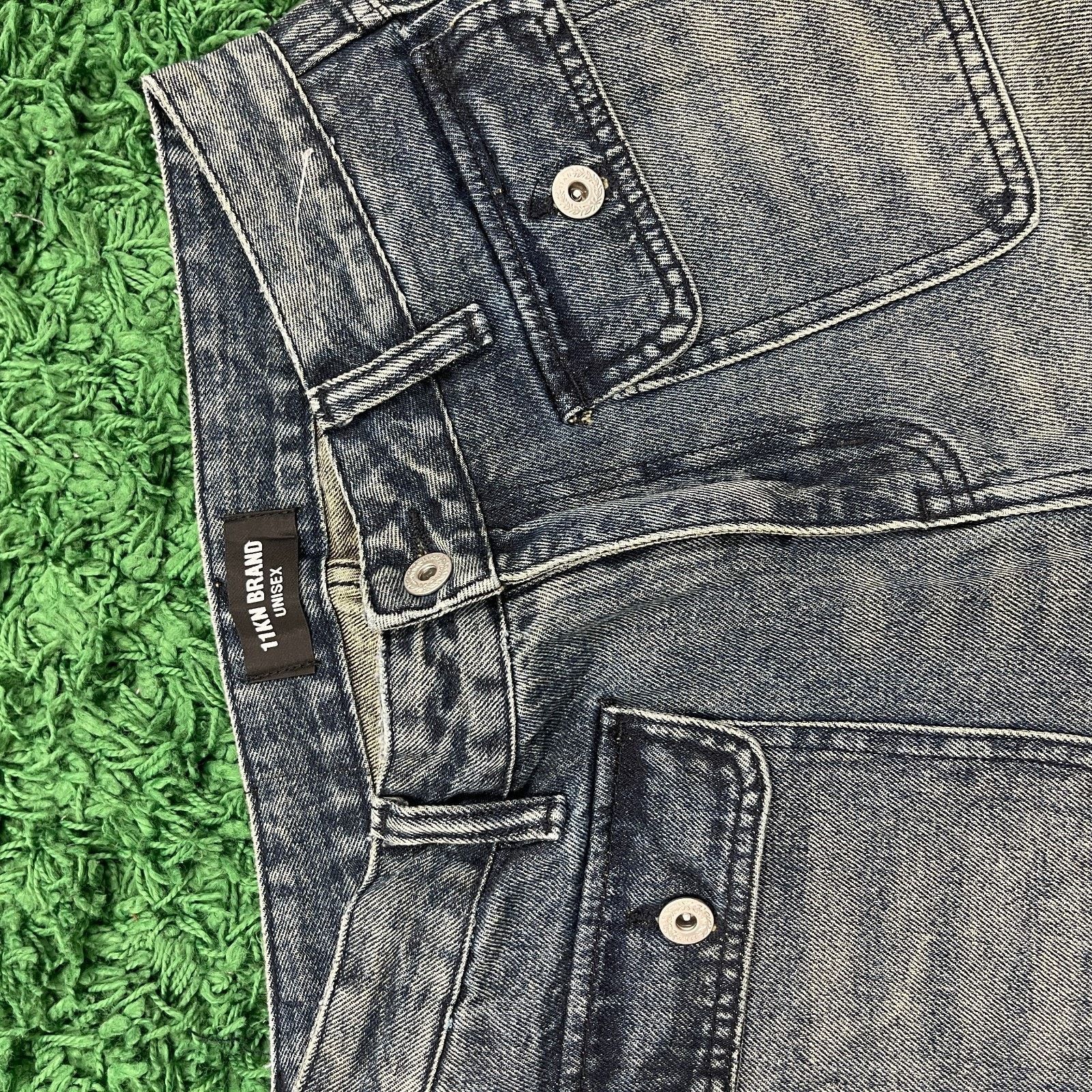Tripp NYC × Vintage 11KN Brand Y2K Denim Cargo Utility Jeans Pants Punk Large Size 30" / US 8 / IT 44 - 4 Thumbnail
