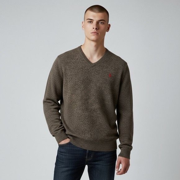 Ralph Lauren POLO By Ralph Lauren 100% Wool Men's Charcoal Gray Sweater Size US XL / EU 56 / 4 - 1 Thumbnail