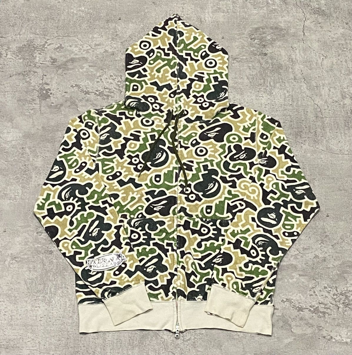 Bape Bape Hieroglyph Full Zip Hoodie Green Size US M / EU 48-50 / 2 - 1 Thumbnail