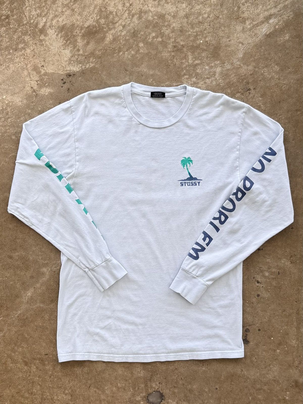 Stussy Stussy No Problem Jamaica Long Sleeve Tee Medium Size US M / EU 48-50 / 2 - 2 Thumbnail