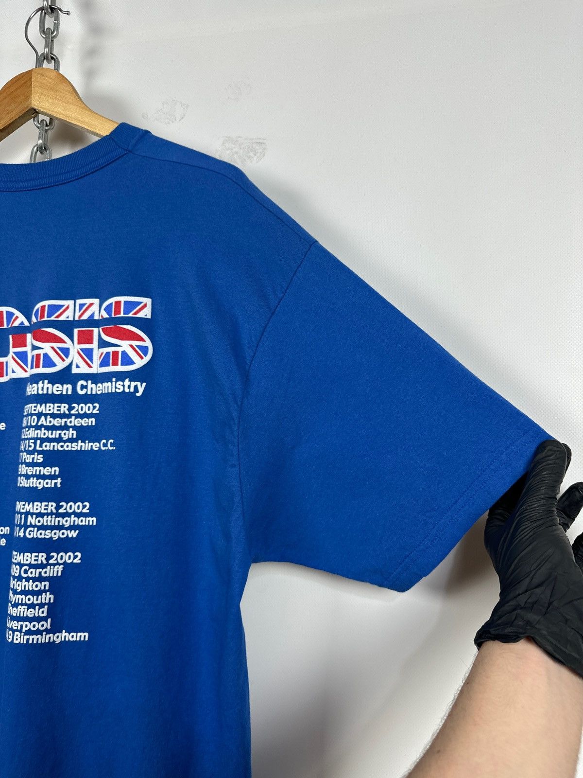 Band Tees 2002 Vintage Oasis Heathen Chemistry Tour Blue Band T-Shirt Size US XL / EU 56 / 4 - 17 Thumbnail