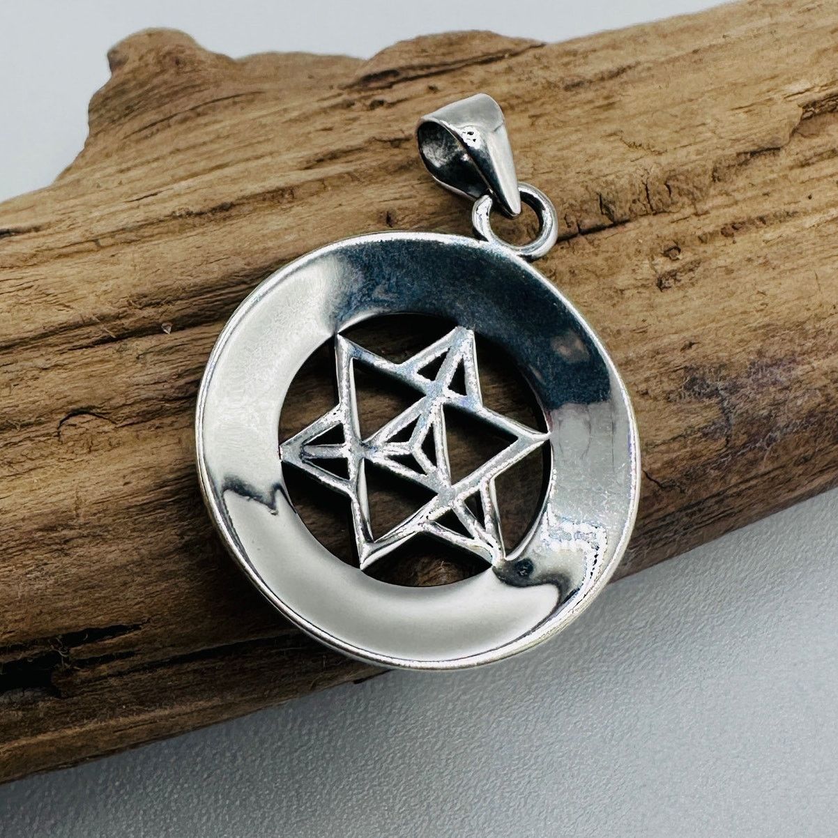 The Unbranded Brand Sterling Silver Star of David Pendant – Hebrew Rune Size ONE SIZE - 7 Thumbnail