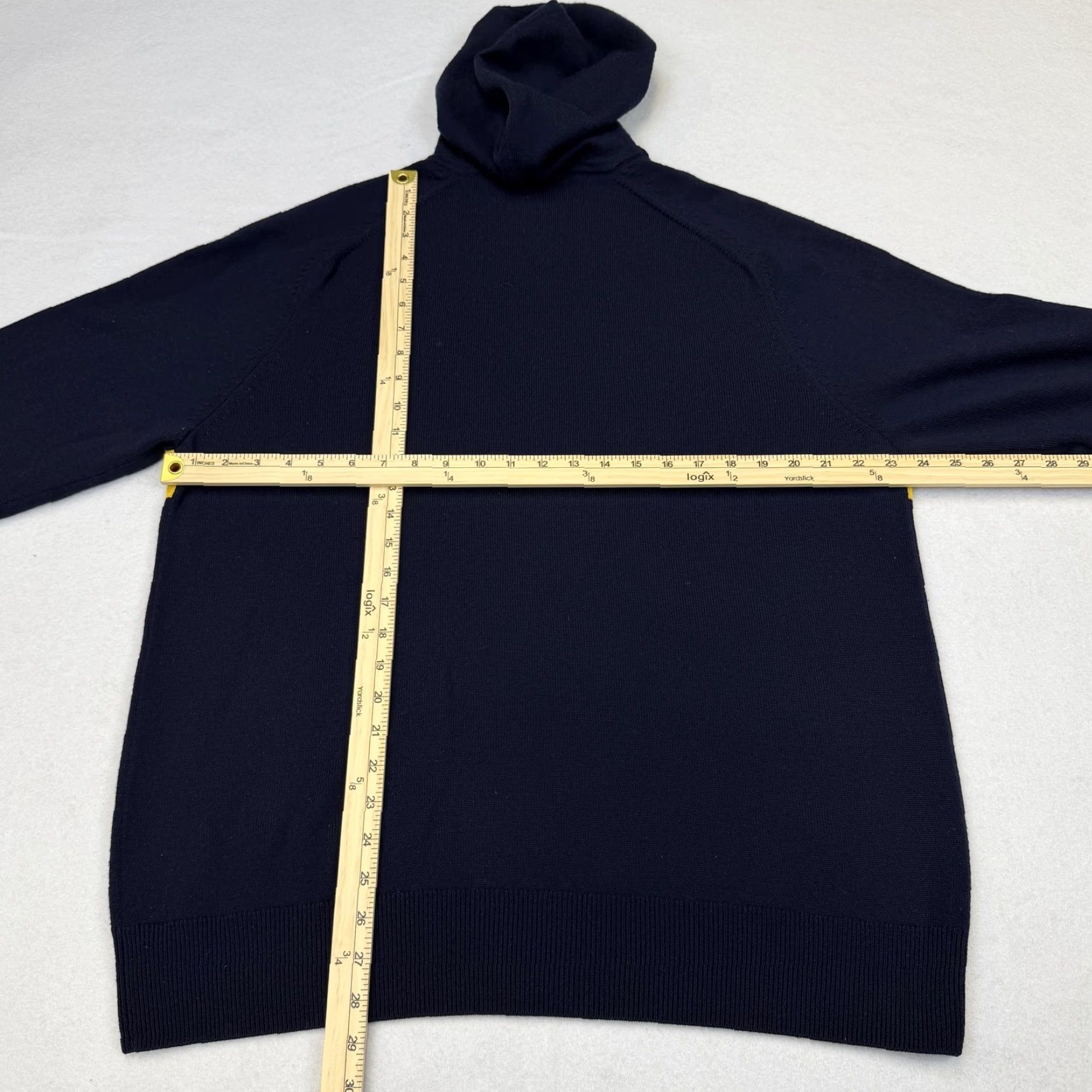 Brooks Brothers Brooks Brothers Sweater Mens XL Navy Blue Striped Merino Wool Hooded Pullover Size US XL / EU 56 / 4 - 5 Thumbnail
