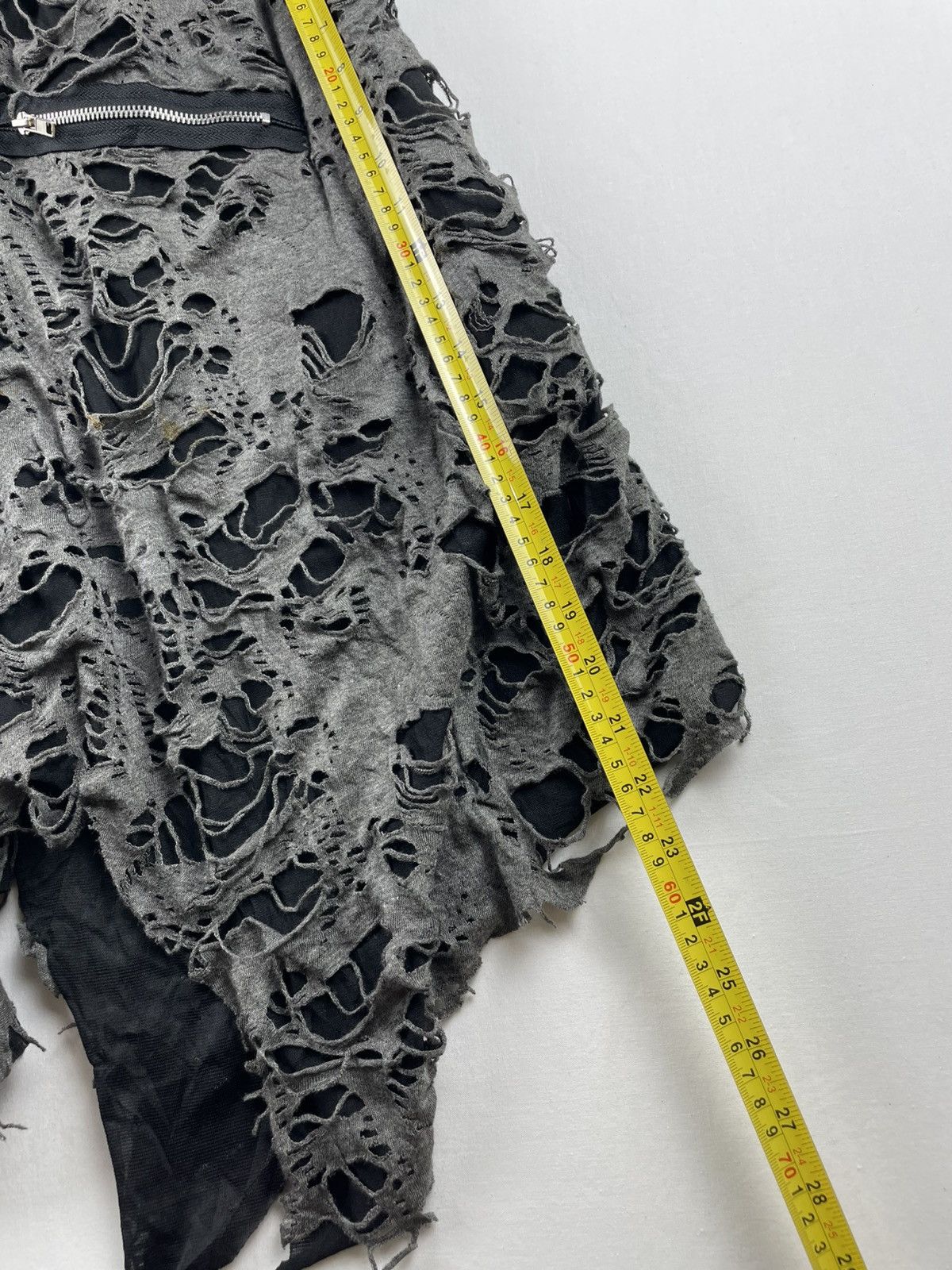 Other Devil Fashion Tattered Gothic Skirt Creepy Nightshade Model Size 24" / US 00 / IT 34 - 6 Thumbnail