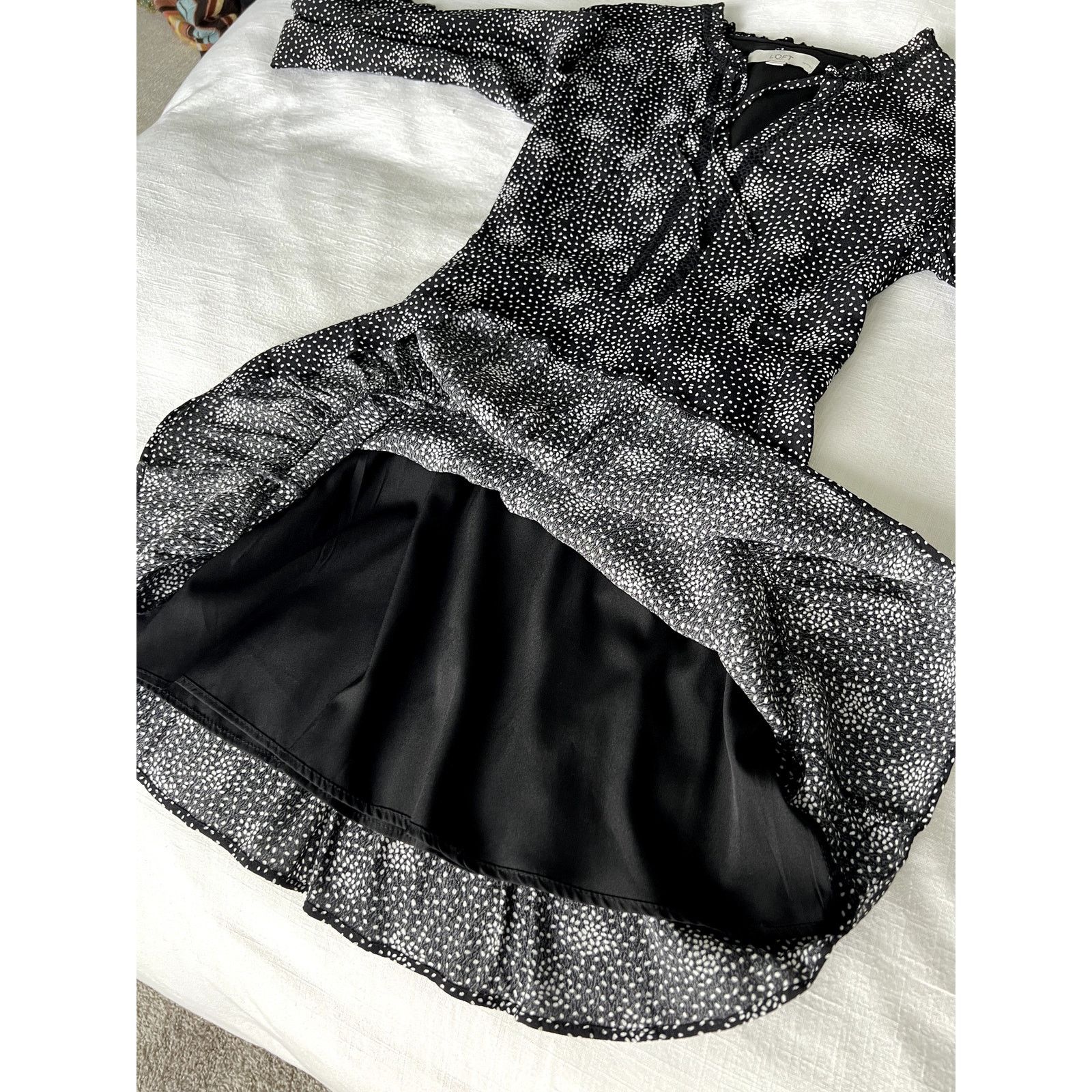 Loft LOFT Women's Petit Mini Dress Long Sleeves 2P Black Size XS / US 0-2 / IT 36-38 - 8 Thumbnail