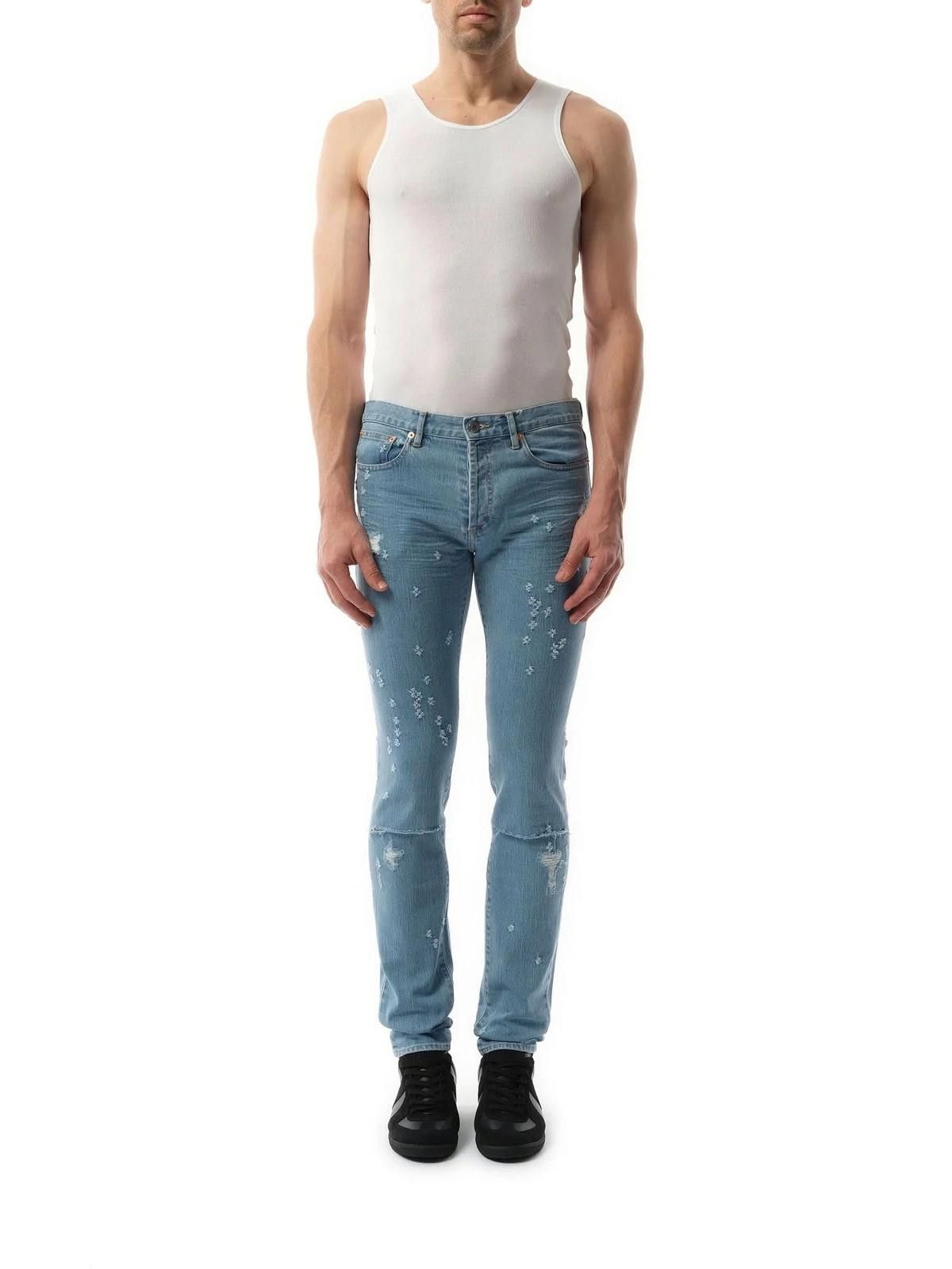 Givenchy new Givenchy mens denim jeans blue distressed 29 podium Size US 29 - 3 Thumbnail