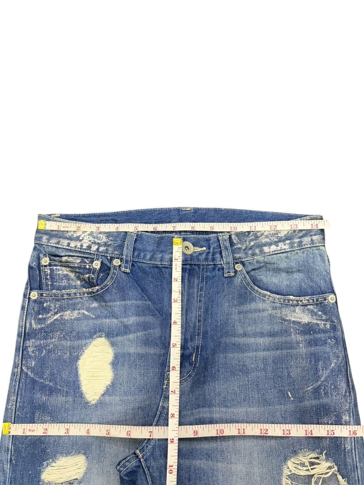 Edwin Vintage Japanese Brand Faded Wash Distressed Jeans Size 29" - 6 Thumbnail