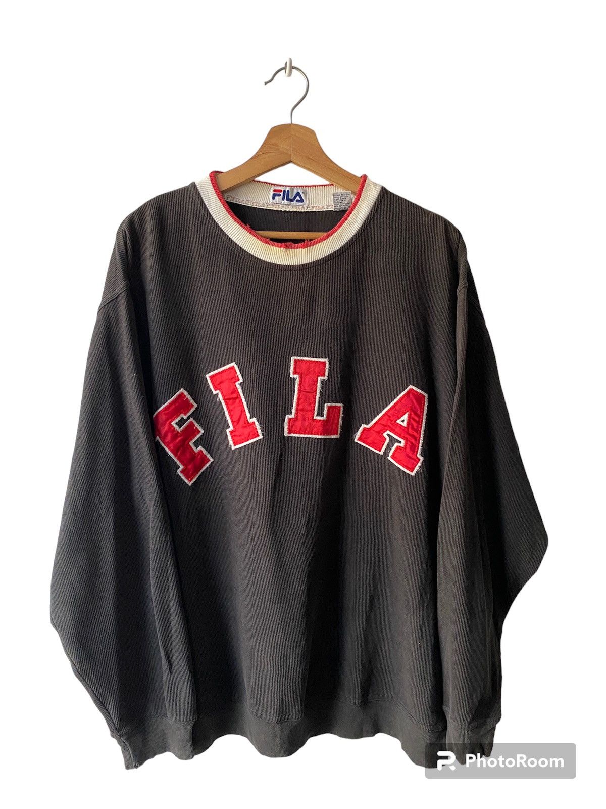 Vintage 90’s Fila Big Logo Distressed Sweatshirt