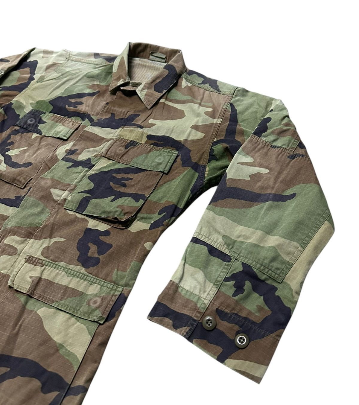 Vintage Vintage army woodland camo field jacket Size US S / EU 44-46 / 1 - 3 Thumbnail
