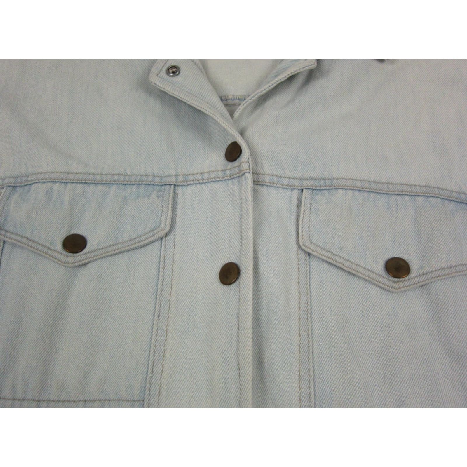 Vintage VINTAGE Candies Jacket Womens XL Blue Denim Shirt Dress Trench 90s Leather? (Note: No extra info) Size XL / US 12-14 / IT 48-50 - 3 Thumbnail