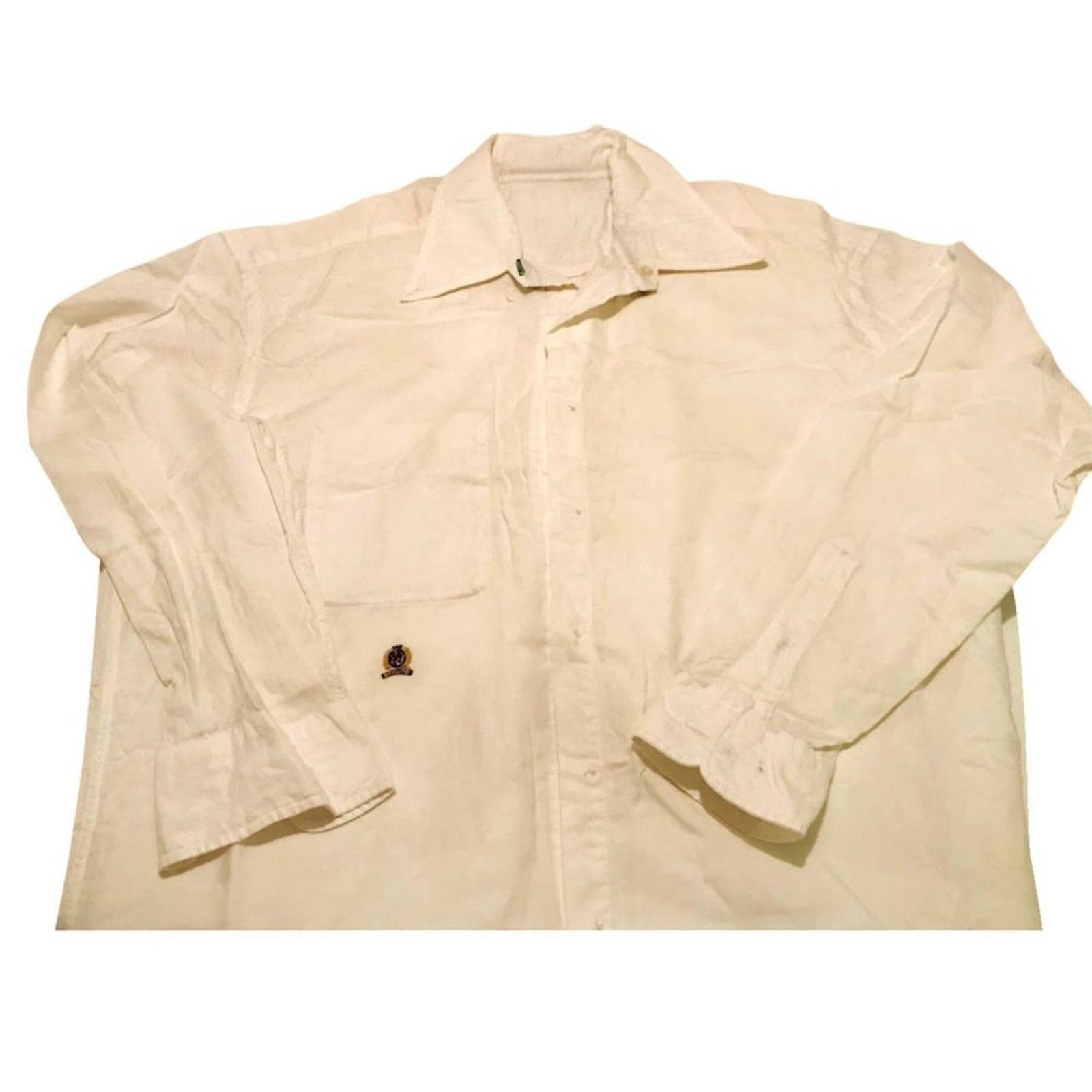 The Unbranded Brand Vintage Men's Shirt 100% Cotton White Long Sleeve Button L Size US L / EU 52-54 / 3 - 1 Thumbnail