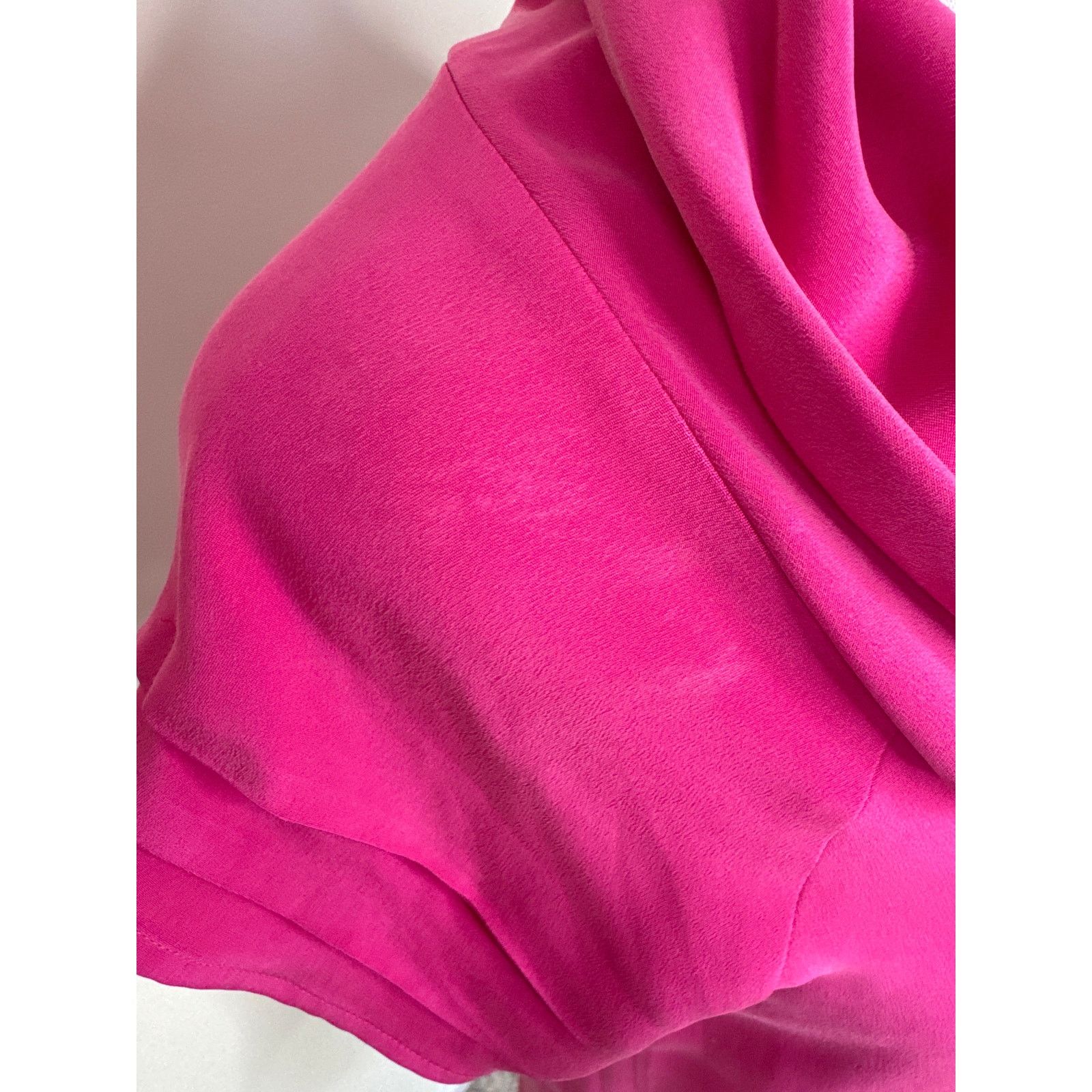 Other MADISON MARCUS Silk Fuchsia Draped Pleated Cowl Neck Blouse Size M / US 6-8 / IT 42-44 - 7 Thumbnail