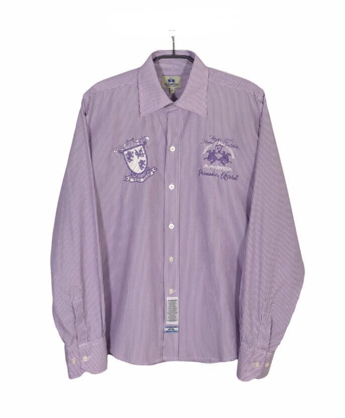 La Martina La Martina Polo Team Button Shirt Stripe Mens Sz M Size US M / EU 48-50 / 2 - 1 Thumbnail