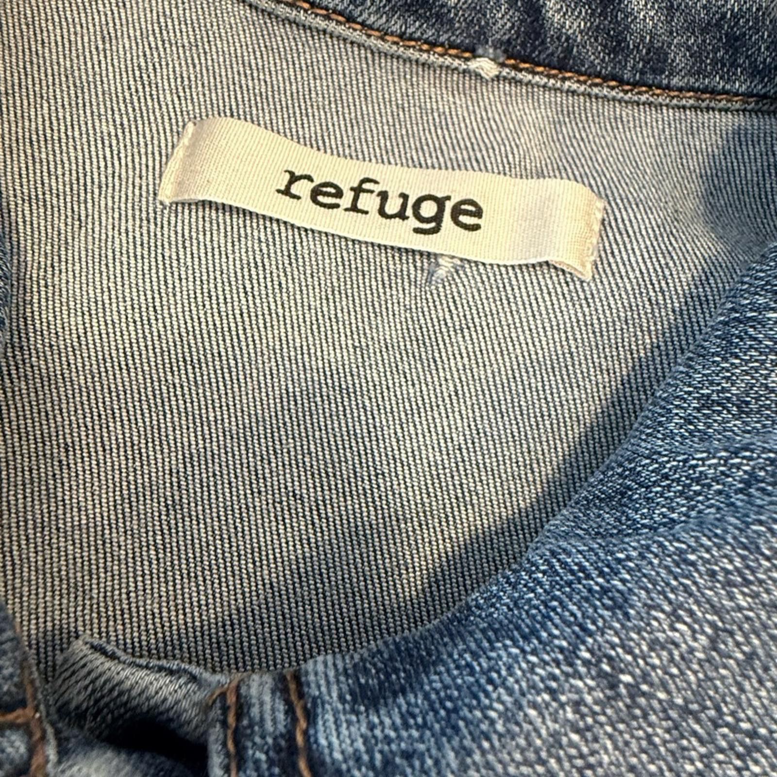 Other Refuge cropped denim jeans jacket button up medium wash SZ M Size M / US 6-8 / IT 42-44 - 3 Thumbnail