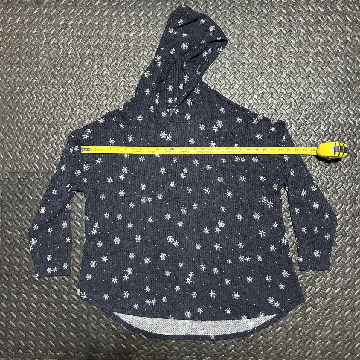 Other Lane Bryant Hoodie Tee Top Snowflake Navy Curved Hem 22/24 Size 4XL / US 24-26 - 4 Thumbnail