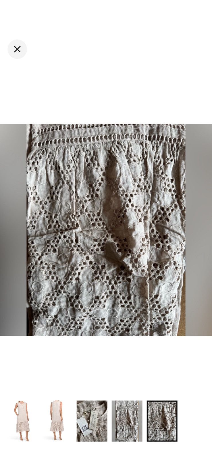 Other RAZIE Made In Italy Linen Button Front Sleeveless Dress Size M / US 6-8 / IT 42-44 - 3 Thumbnail