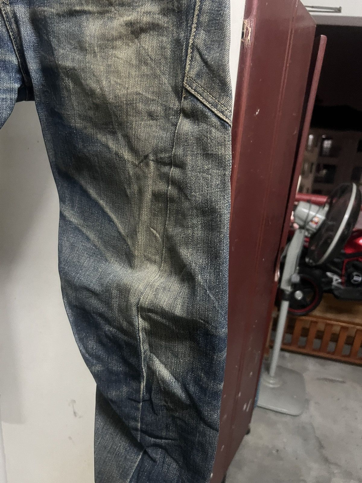 Hysteric Glamour THRASHED DIRTY DOUBLE WAIST BREATHMINT DISTRESSED DENIM PANT Size US 32 / EU 48 - 3 Thumbnail