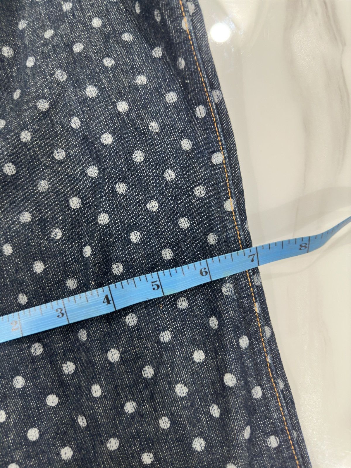 If Six Was Nine × Kapital × Kapital Kountry Polkadot Cropped Denim Pant By Kapital Size US 29 - 17 Thumbnail