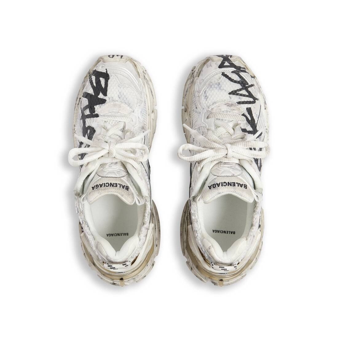 Balenciaga o1la1rc1a0325 Runner Graffiti Sneakers in White Size US 10 / IT 40 - 6 Thumbnail
