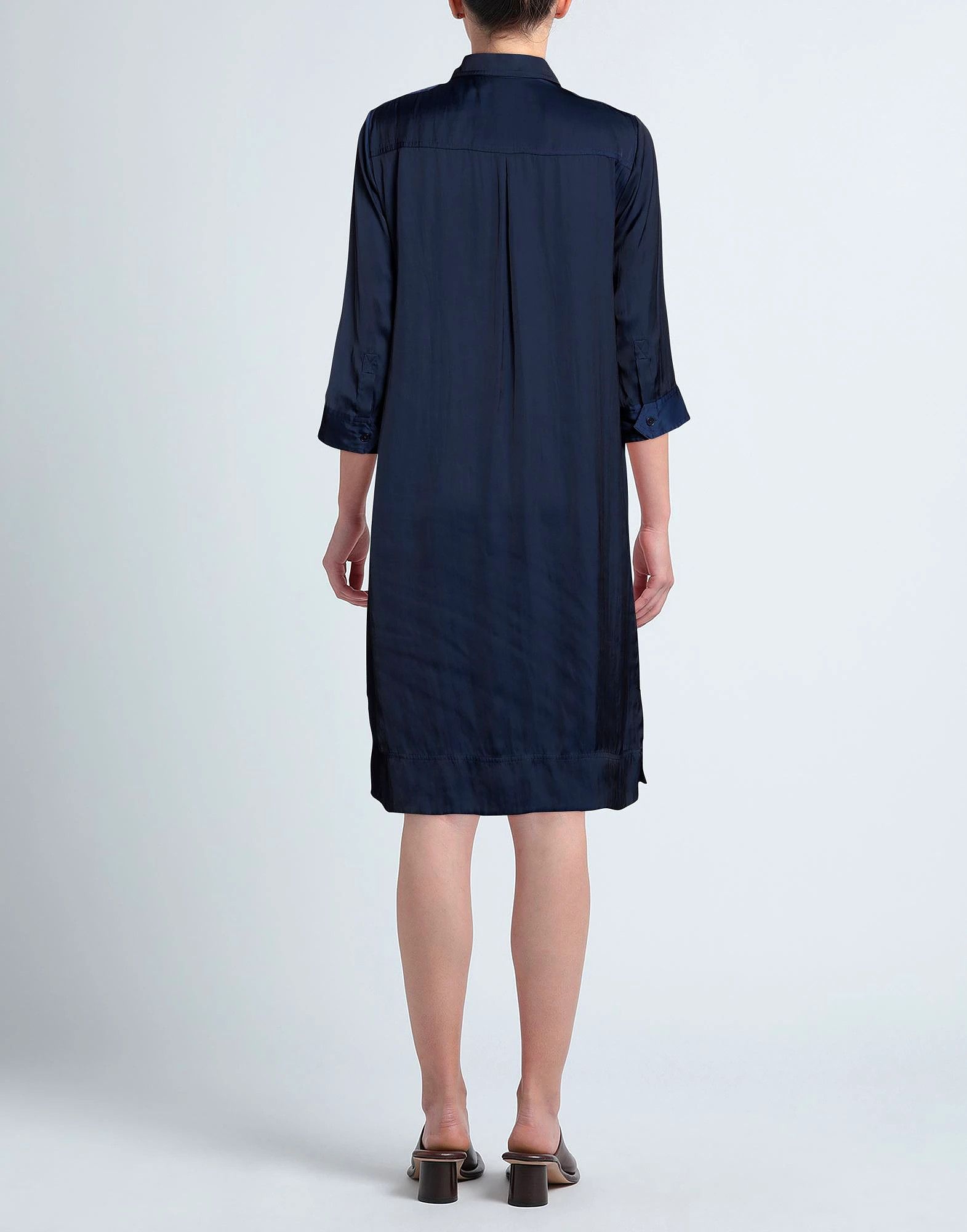 Zadig & Voltaire Zadig & Voltaire Blue Satin Midi Dress Size L Size L / US 10 / IT 46 - 2 Thumbnail