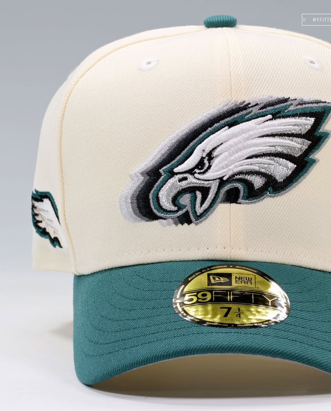 MyFitteds SIZE 8 PHILADELPHIA EAGLES CASCADING WING NEW ERA FITTED HAT Size ONE SIZE - 2 Thumbnail