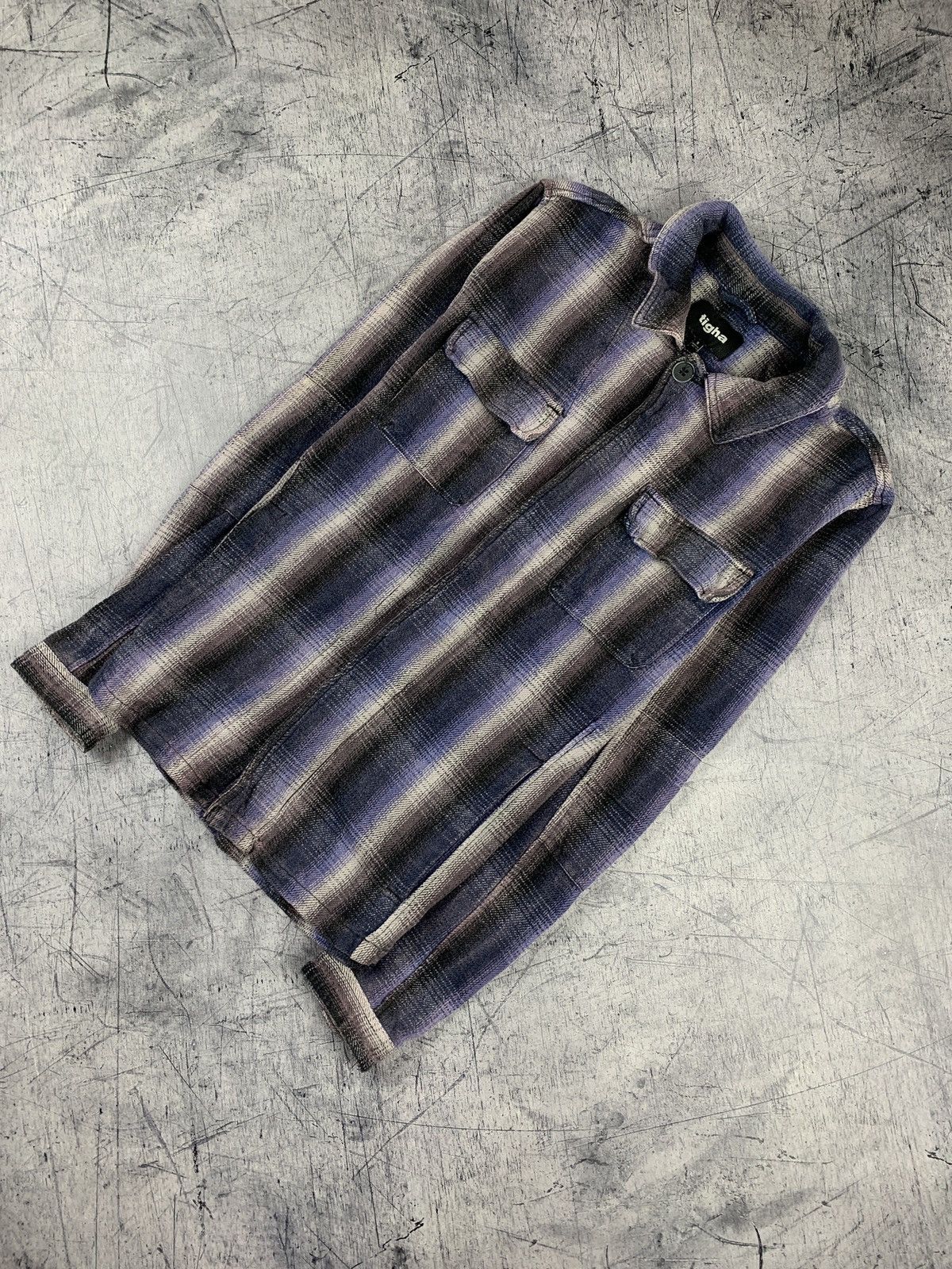 tigha TIGHA FLANNEL OVERSHOT SHIRT PURPLE HEAVY WEIGHT LUXURY TOP Size US S / EU 44-46 / 1 - 1 Thumbnail