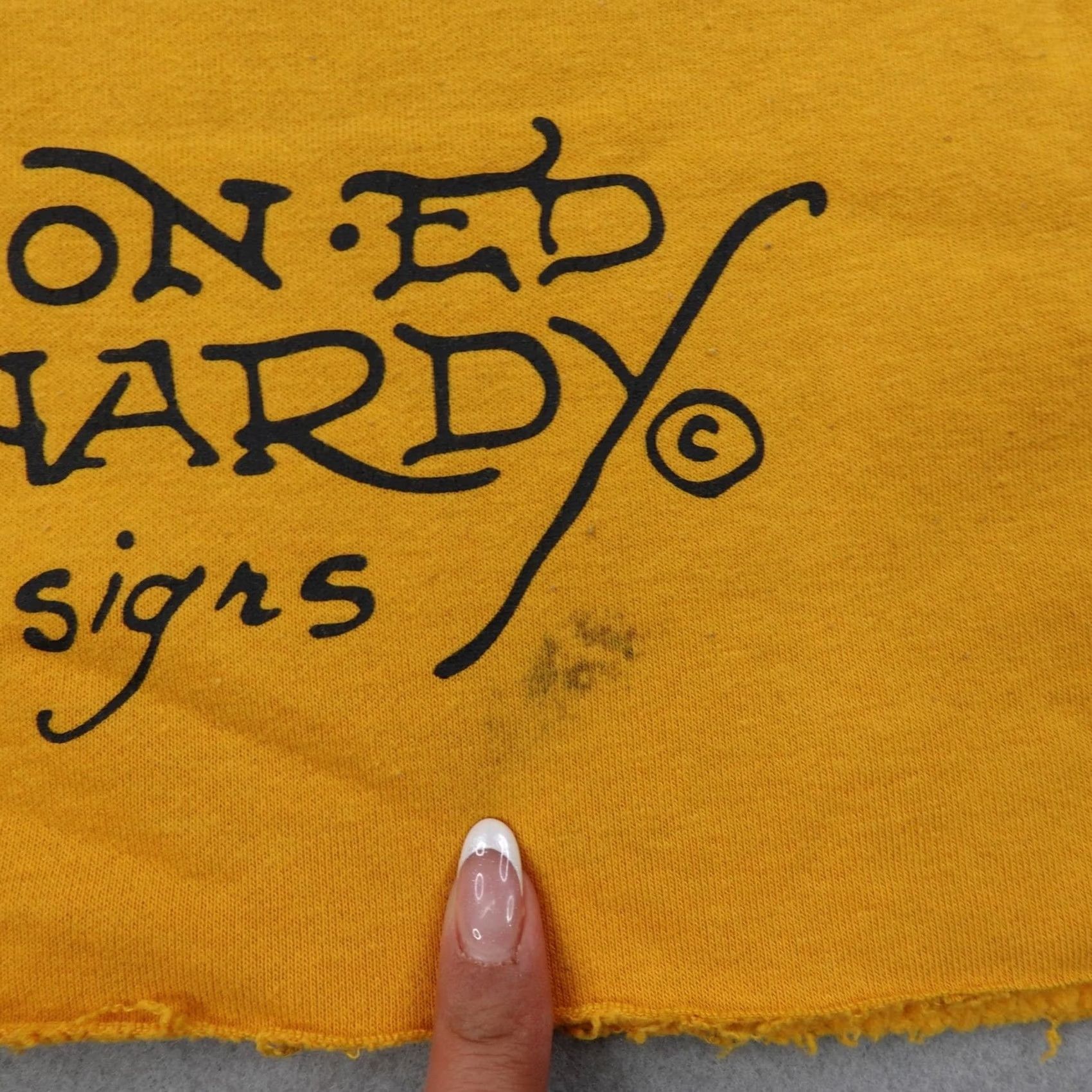 Ed Hardy Ed Hardy Mens XL Yellow Sweats Joggers Y2K Panther Cat Fleece Cutoff Gym Size US 36 / EU 52 - 2 Thumbnail