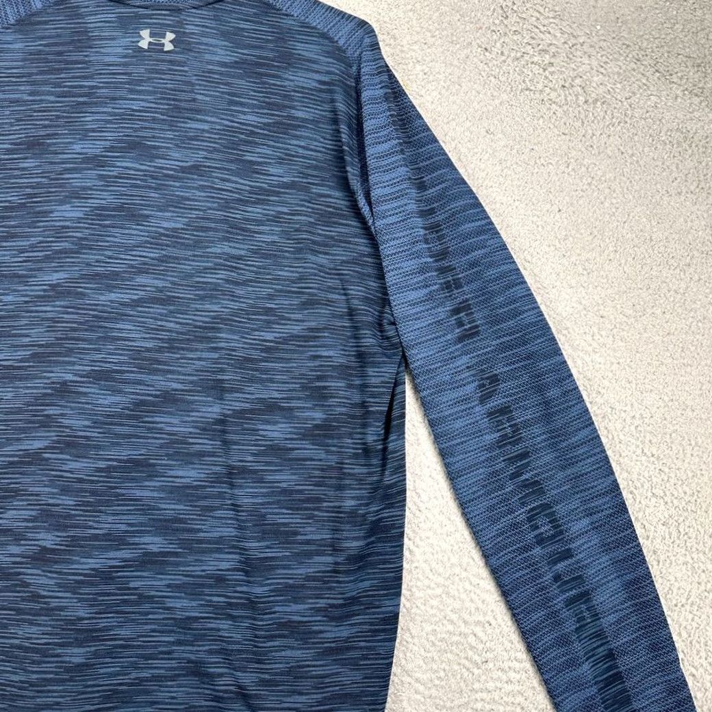 Under Armour Under Armour Lightweight Golf Sweater Men Large Heat Gear Blue Spellout Half Zip Pullover Mock Neck 1/2 Zip Size US L / EU 52-54 / 3 - 6 Thumbnail